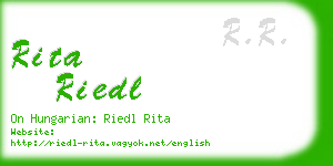 rita riedl business card